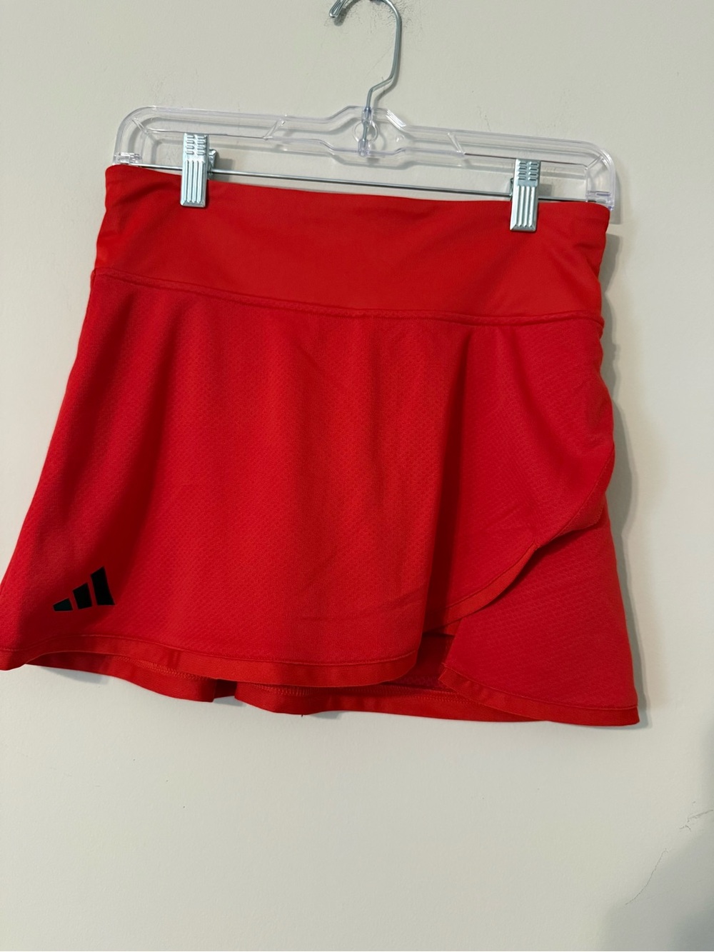 adidas Bright Red Athletic Skirt with Black Logo - Picture 3 of 5